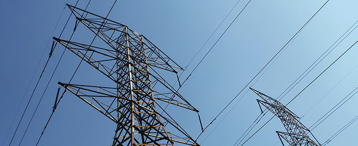 Close-up of power lines