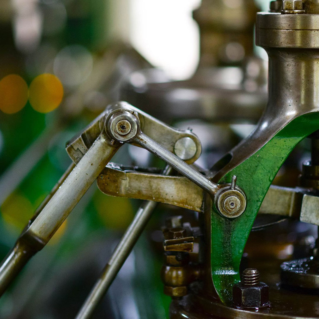 Large mechanical equipment in a workshop