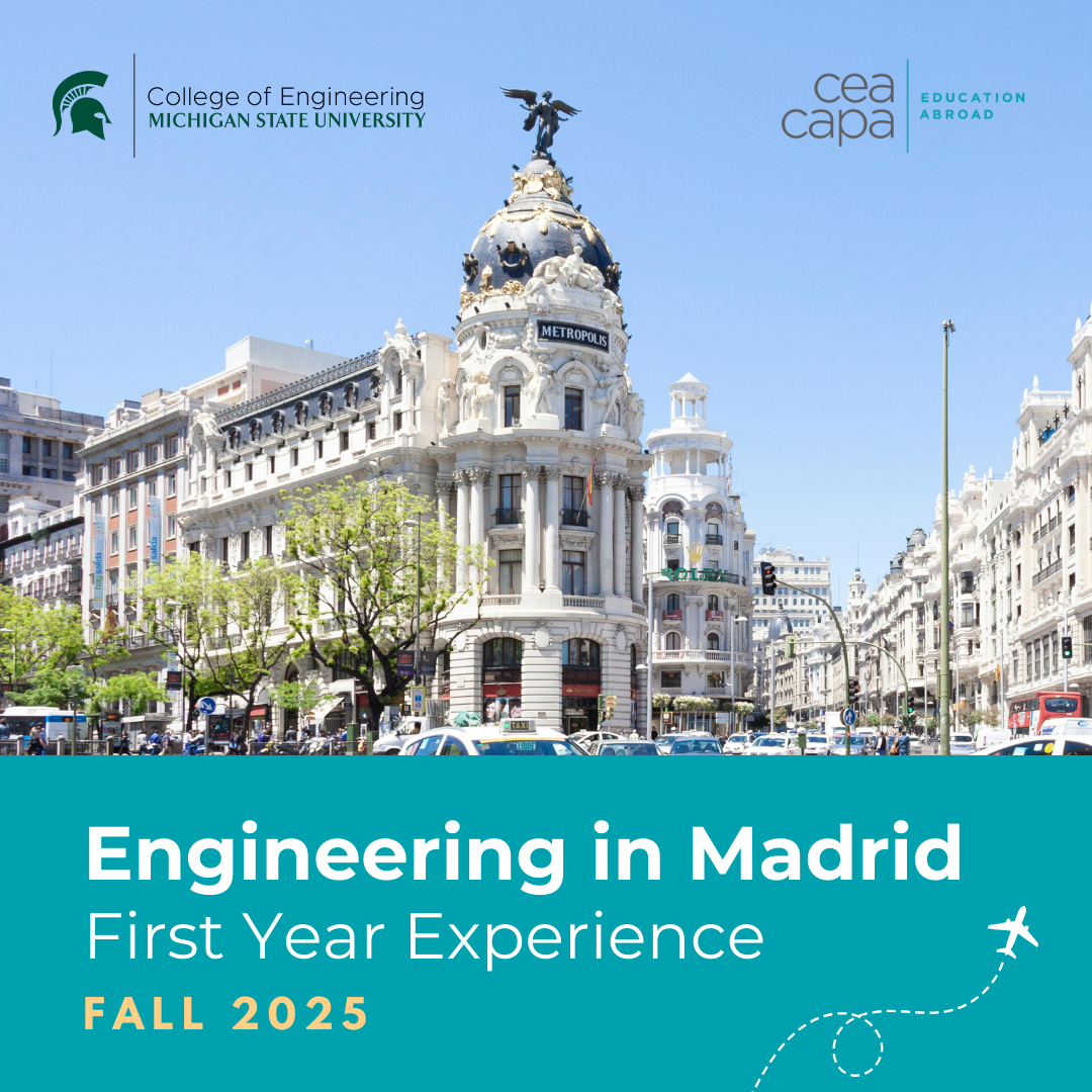 Social Media Carousel for CEA CAPA Education Abroad Engineering in Madrid
